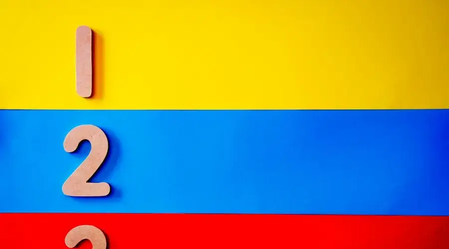 Vibrant image of numbers one, two, and three against a primary color background.