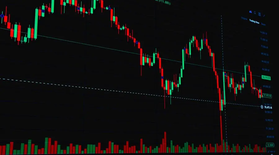 A comprehensive view of a stock market candle chart showing fluctuations and trends.