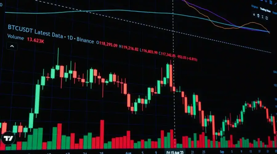 Detailed chart showing cryptocurrency market trends and analytics.