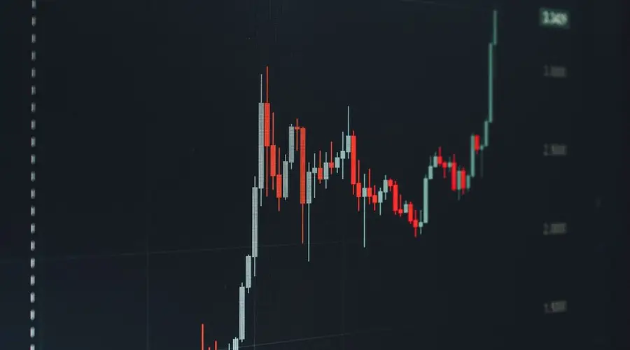 Analyzing a bullish financial chart highlighting a significant upward trend in the market.