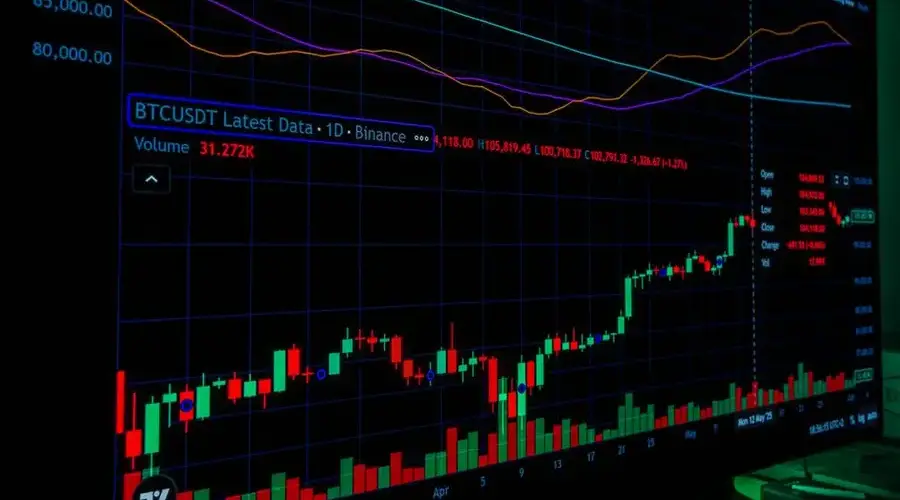 A close-up of Bitcoin trading graph showcasing market trends and data analysis.