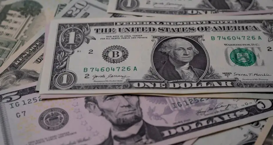 A detailed view of multiple denominations of US dollar bills symbolizing wealth and finance.