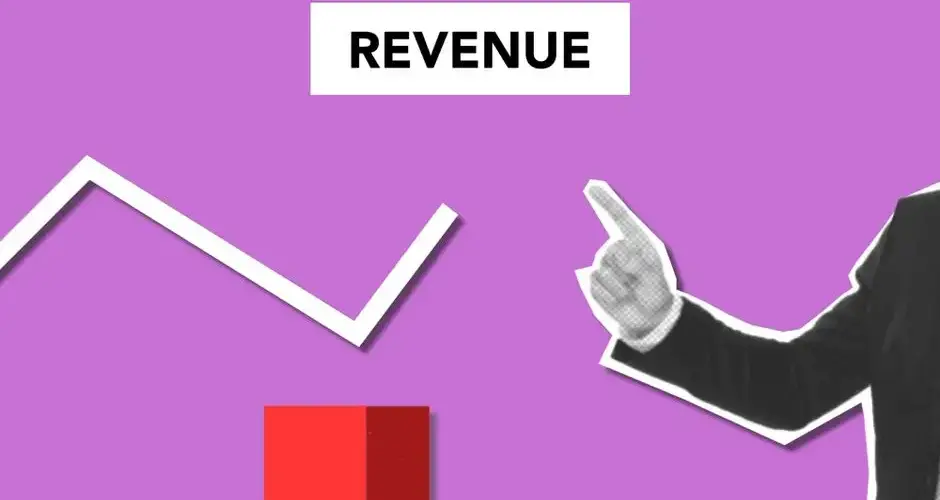 Illustration representing businessman with index finger up showing increase of incomes on graph on purple background