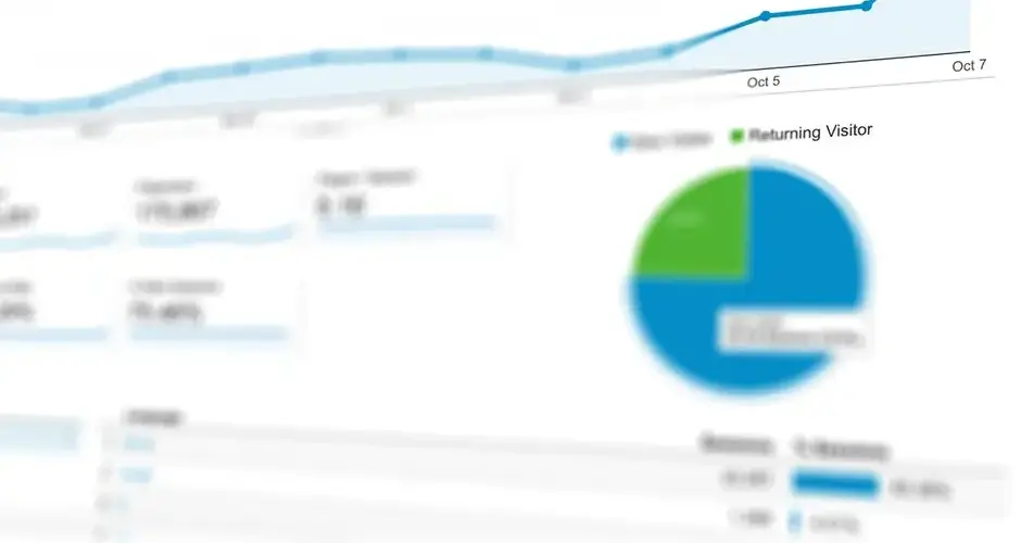 Abstract visualization of data analytics with graphs and charts showing dynamic growth.
