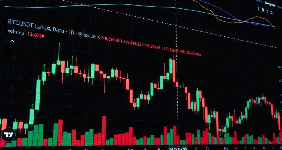 Detailed chart showing cryptocurrency market trends and analytics.